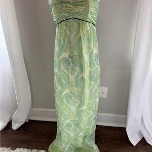 Sail to Sable Green Paisley Dress